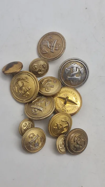 Tyske Kriegsmarine knapper. Originale