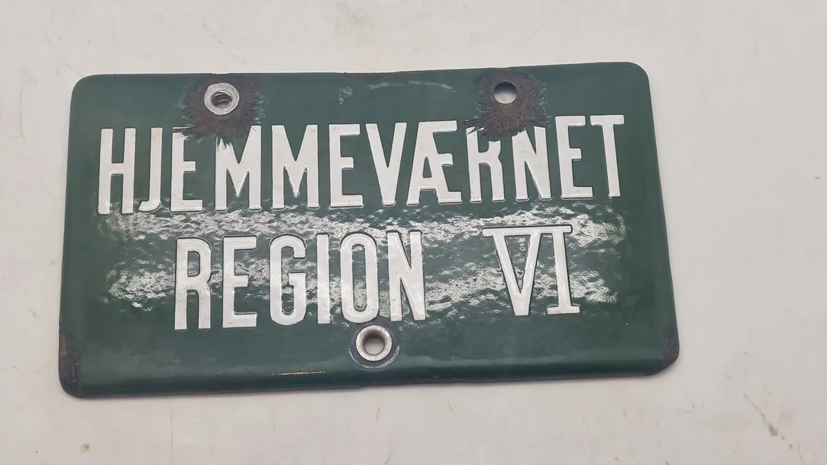 Emaljeskilt, HJV. Original