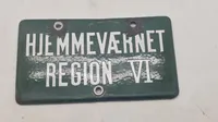 Emaljeskilt, HJV. Original