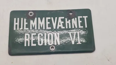 Emaljeskilt, HJV. Original