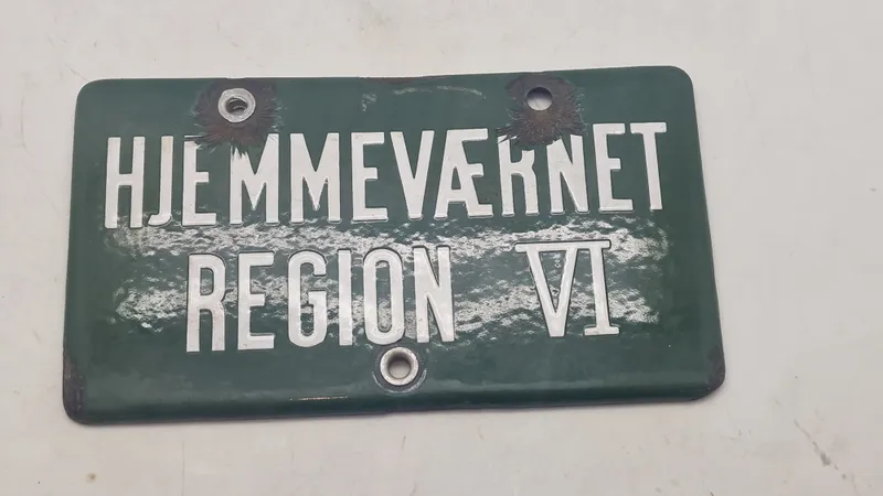 Emaljeskilt, HJV. Original