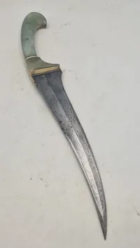 Islamic Pesh Kabz Indo Persian Mughal Dagger Krigsbytte fra Engelsk officer  . Original