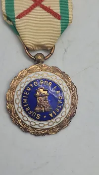 Spansk medalje kendt som Medalla de Sufrimientos por la Patria (Medalje for lidelser for fædrelandet), der blev indstiftet i 1814 for at belønne soldater for skader modtaget i kamp. Original