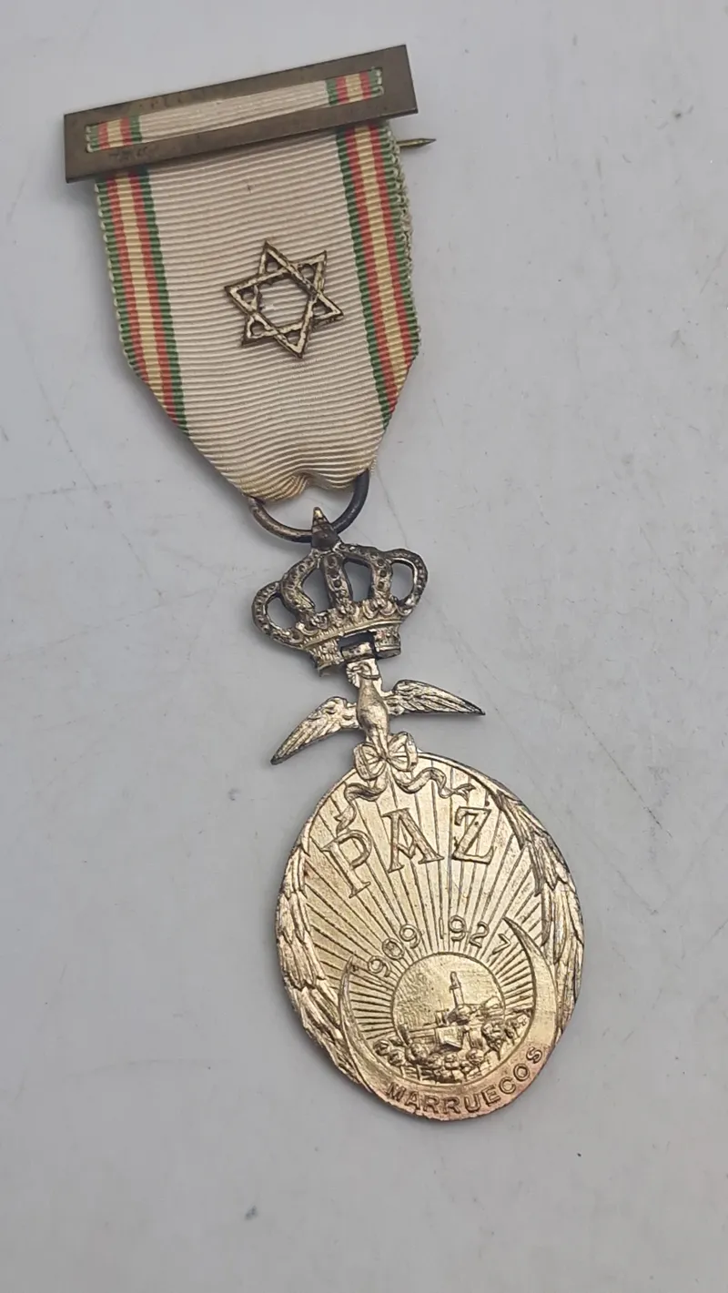 Spansk “Medalla de la Paz de Marruecos" (Marokko-fredsmedalje) fra 1927. Original