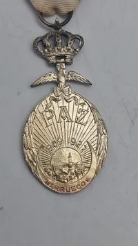 Spansk “Medalla de la Paz de Marruecos" (Marokko-fredsmedalje) fra 1927. Original