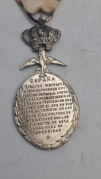 Spansk “Medalla de la Paz de Marruecos" (Marokko-fredsmedalje) fra 1927. Original