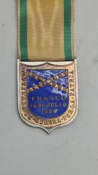 Spansk “Medalla del Mutilado" (Medalje for den lemlæstede) fra Franco-æraen. Original