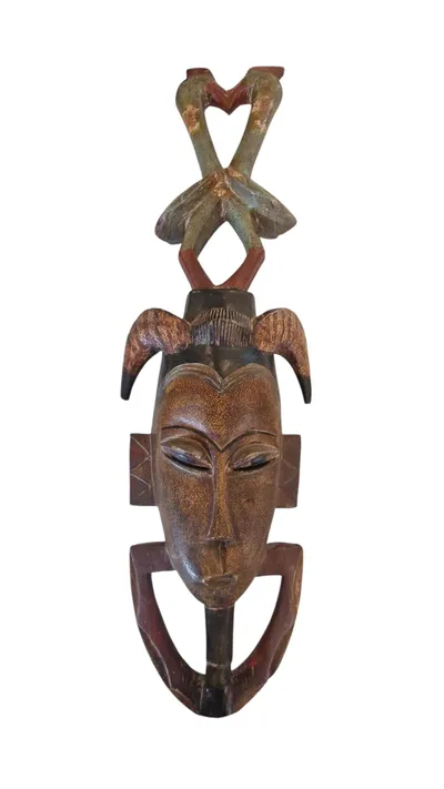 afrikansk træmaske fra Vestafrika