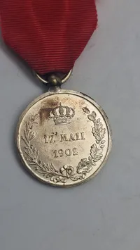 Spansk mindemedalje fra 1902, der fejrer myndighedsdeklaringen og kroningen af kong Alfonso XIII. Original