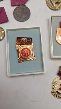 Samling medaljer og pins