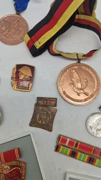 Samling medaljer og pins