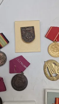 Samling medaljer og pins