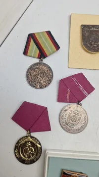 Samling medaljer og pins