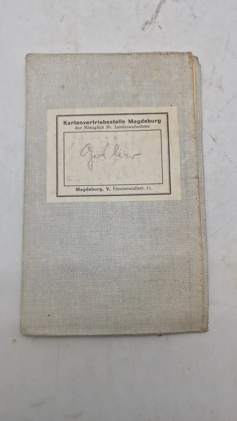 Kartenvertriebsstelle Magdeburg der Königlich Pr. Landesaufnahme, ww2. Original