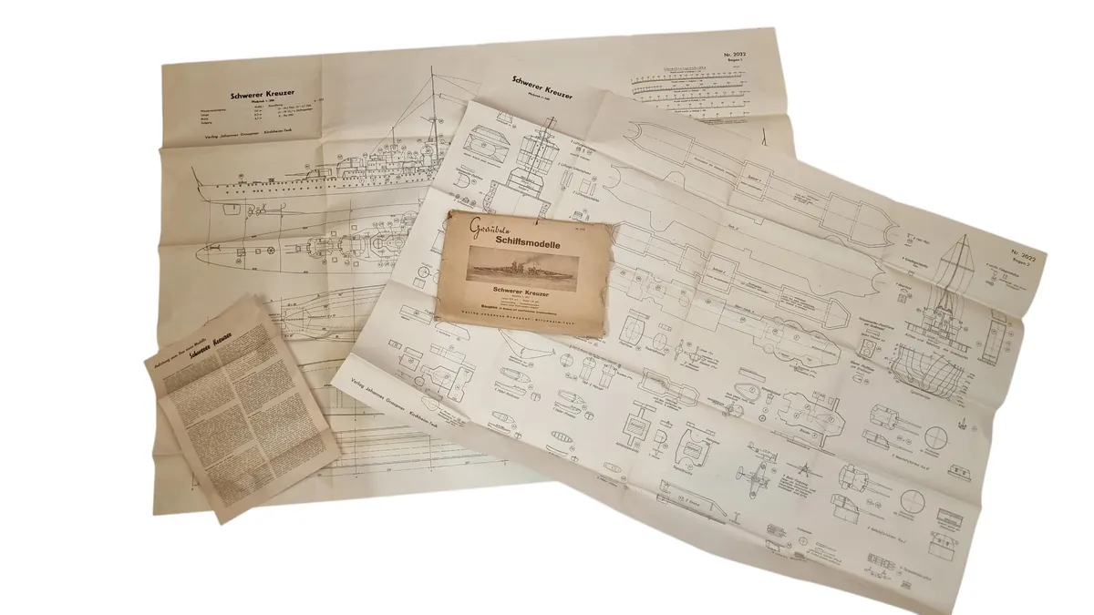Sjældne Kriegsmarine undervisnings plancher. Originale