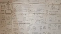 Sjældne Kriegsmarine undervisnings plancher. Originale