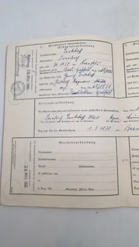 Tysk Ahnenpaß fra ww2. Original