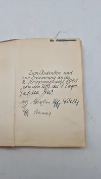 Tysk bog med julehilsen fra tyske officerer, ww2. Original