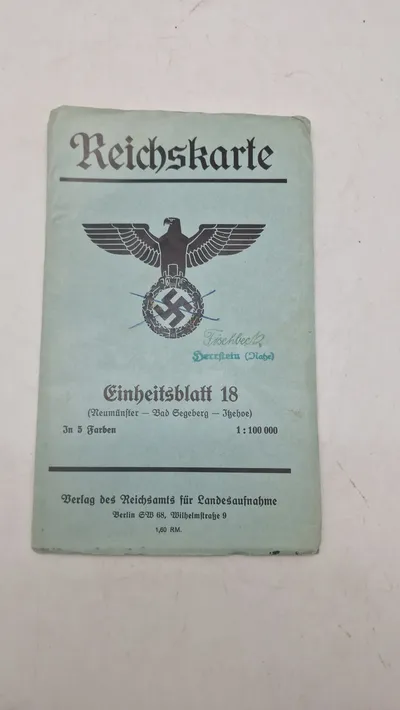 Tysk Reichkarte. Originalt