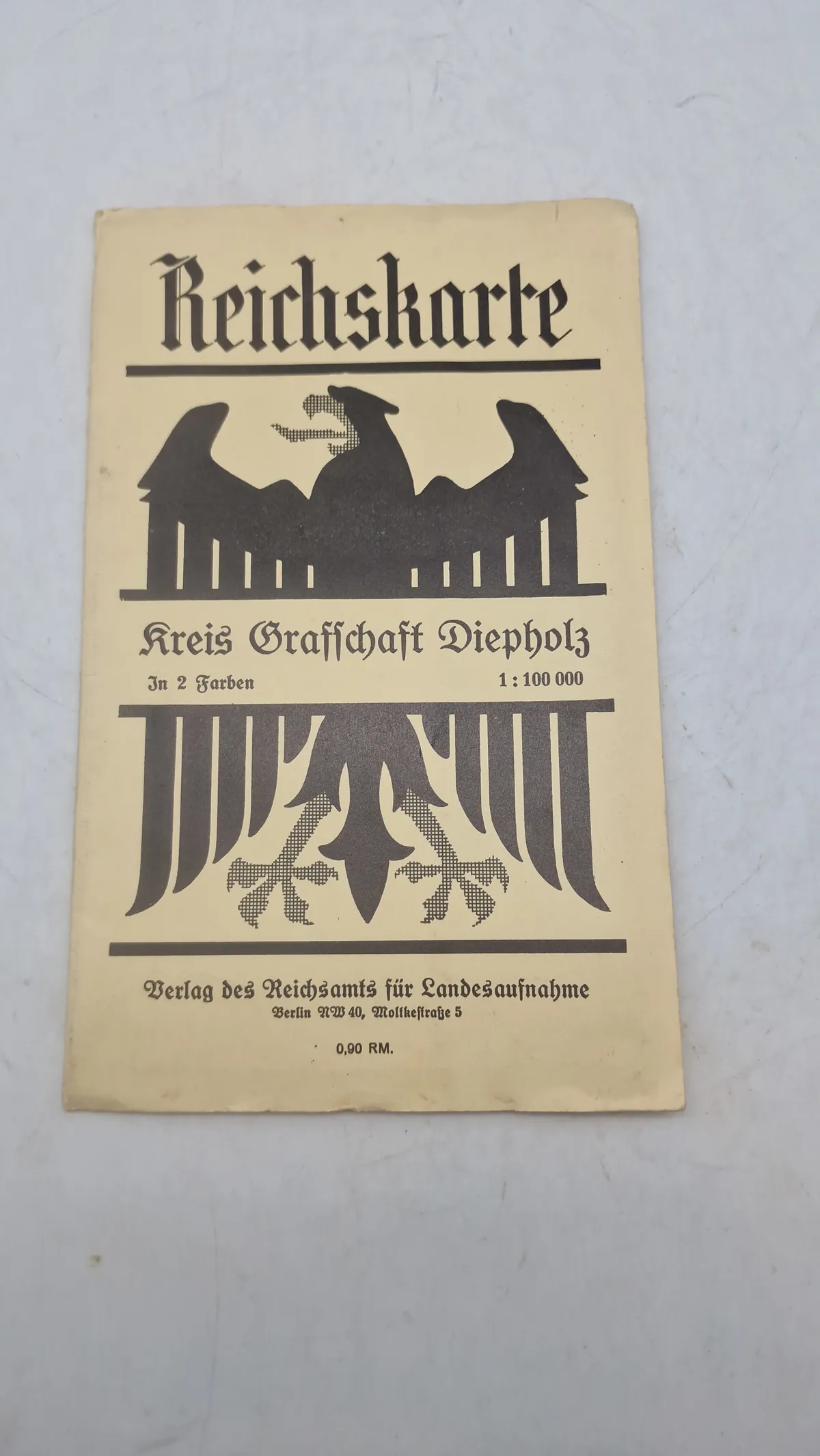 Tysk reichkarte, ww2. Originalt