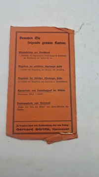 Umgebungskarte von Hannover-Hameln" (omgivelseskort over Hannover-Hameln) udgivet af Gerhard Görlitz, Hannover. Original