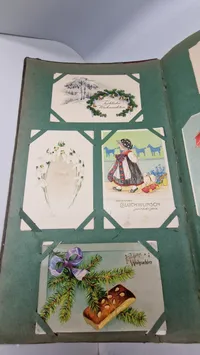 Stor samling tyske postkort og julekort fra tiden omkring ww1