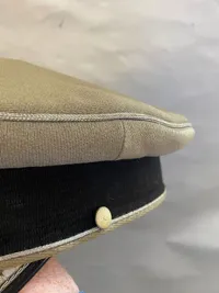 Original tysk Bundeswehr kasket omdannet til ww2 - korkarde/egeløv er originalt - ørn Postwar
