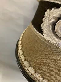 Original tysk Bundeswehr kasket omdannet til ww2 - korkarde/egeløv er originalt - ørn Postwar