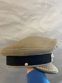 Original tysk Bundeswehr kasket omdannet til ww2 - korkarde/egeløv er originalt - ørn Postwar
