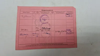 Tysk arbejds Pas, ww2. Original
