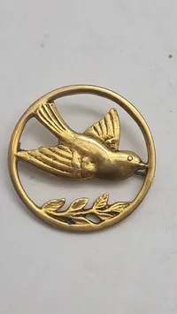 Art Deco brocher. Forgyldt sterlingsølv