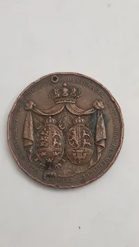 medalje, der fejrer besøget af den danske prins og prinsesse på mønten i Paris i 1822. Original