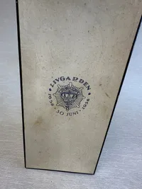 Originalt Livgarde jubilæumsglas, Design Jacob E. Bang Holmegaard