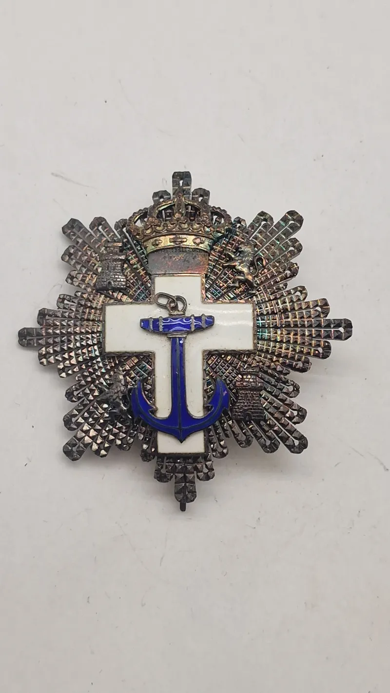 Spansk orden for sømilitær fortjeneste ("Cruz del Mérito Naval"). Original