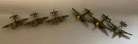 Samling ældre modelfly - tyske ww2 og RAF