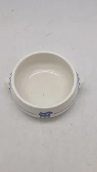 Royal Copenhagen skål med reklame fra restaurant