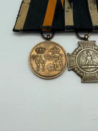 Tysk 1864 og 1871 veteran medalje spange, original