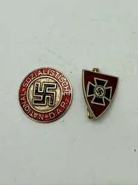 Postwar Parti mærke og originalt veteran mærke
