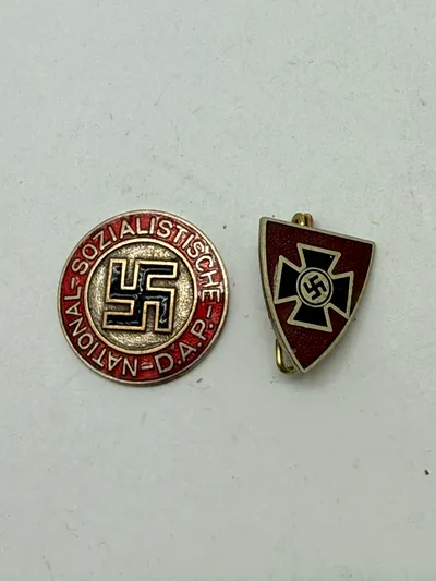 Postwar Parti mærke og originalt veteran mærke