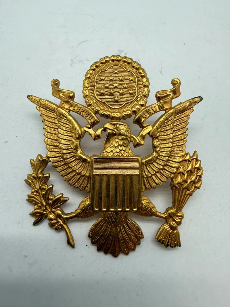 US WW2 Officers kasket badge