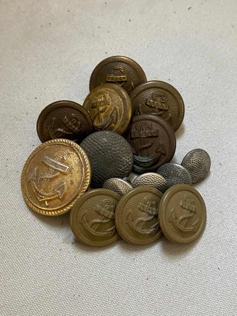 Samling Originale tyske Kriegsmarine knapper - ww2