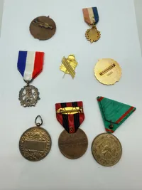 Samling brandmandsmedaljer. Originale