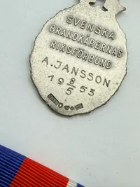 Samling brandmandsmedaljer. Originale