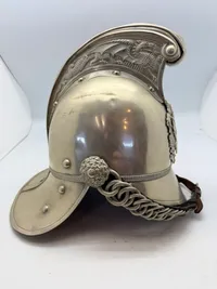 Engelsk Brandhjelm fra Londons frivillige brandværn år ca. 1900