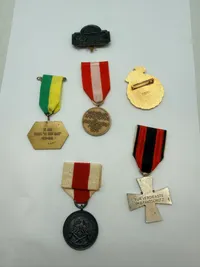 Samling brandmandsmedaljer. Originale