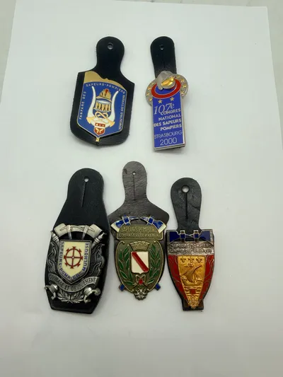 Samling lommeskjold (brandvæsen). Originale