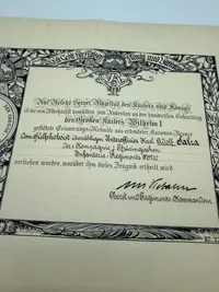Kaiser Wilhelm-erindringsmedalje, også kendt som Zentenarmedaille. Original