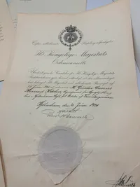 Samling ordenspapirer og kaldelse som Præst