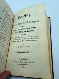 Madam Mangor Kogebog for smaa Husholdninger. 34. oplag. 1895. 364+282+178s. helshirting 
 Kogebog, fortsættelse og syltebog.