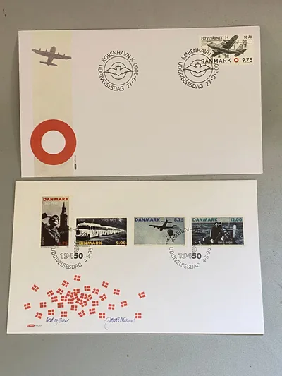 Originale førstedagskuverter - dk flyvevåben og Danmarks befrielse